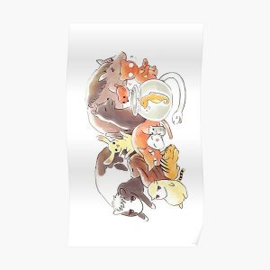 Fruits Basket Zodiac Animals + Rice ball Poster RB0909 product Offical Fruits Basket Merch