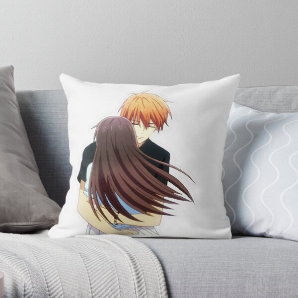 Fruits Basket Kyo and Tohru Hug Throw Pillow RB0909 product Offical Fruits Basket Merch