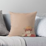 Kyo Sohma Eating// Fruits Basket Throw Pillow RB0909 product Offical Fruits Basket Merch