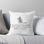 Shigure - "Sometimes it feels like the whole world is conspiring to destroy my house" Throw Pillow RB0909 product Offical Fruits Basket Merch