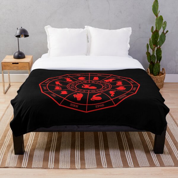 Chinese Zodiac Red Fruits Basket Throw Blanket RB0909 product Offical Fruits Basket Merch